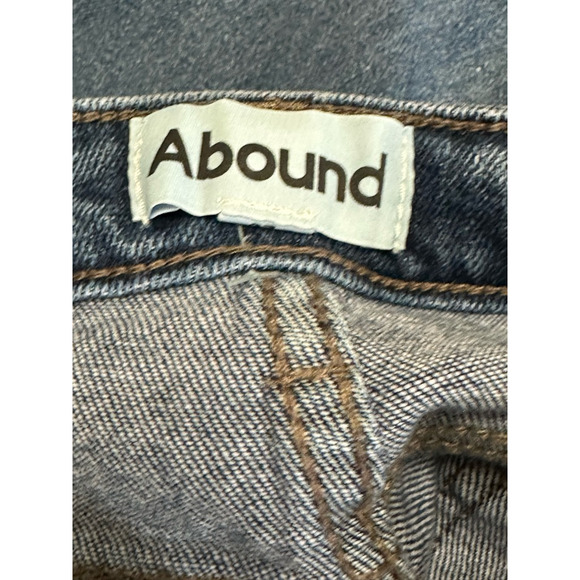 Abound Mom Jeans Straight Leg Stretchable High Rise Button Fly Blue W US 27 NWT - Picture 7 of 9
